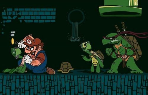 Mario vs turtles