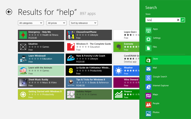 Windows 8 Search