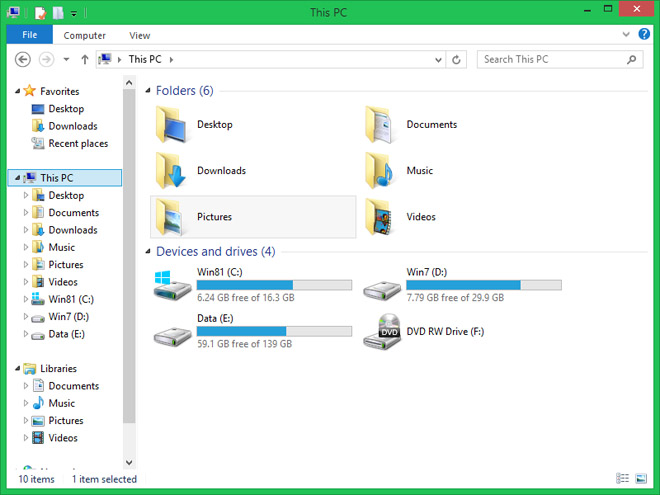 Windows 8.1 User Folders