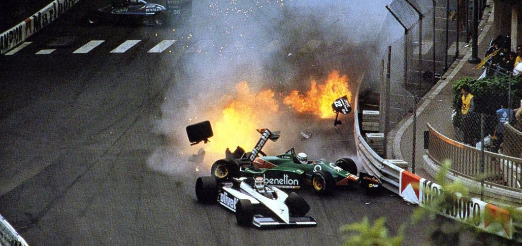Riccardo Patrese (Alfa T185), Nelson Piquet (Brabham–BMW), Monaco, 1985